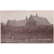 Council School Healey Yorkshire Antique Real Photo Postcard