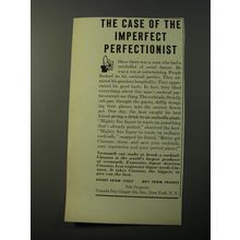 1953 Cinzano Vermouth Ad - The case of the imperfect perfectionist