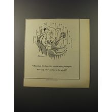 1953 American Airlines Ad - cartoon by Bernard Wiseman