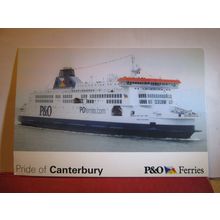 PRIDE OF CANTERBURY, P&O FERRIES unused large postcard =