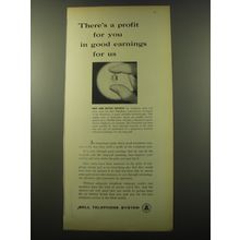 1960 Bell Telephone System Ad - There's a profit for you in good earnings for us