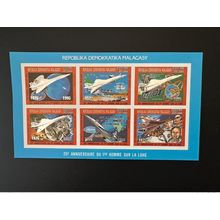 Madagascar 1989 / 1996 Mi. 1799a B 1804a B Klb ND Silver overprint Concorde