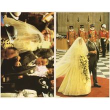 Princess Diana Entering The Church 1981 Royal Wedding 2x Postcard s