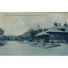Mess Hall Barracks & Guard House Pittsburgh USA Military Postcard
