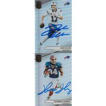 JOSH ALLEN & THURMAN THOMAS AUTOGRAPH 2024 BUFFALO BILLS HALL OF FAME NOW & THEN