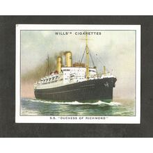 Wills Famous British Liners 2nd Series #8 Duchess of Richmond