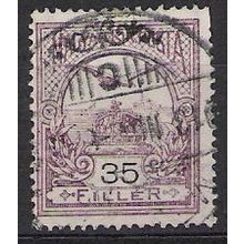 Mi 102 Y: 35 f. lilac/black Definitive Stamp: Turul, Wz. 6 (1909).