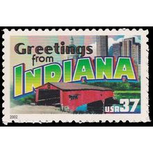 3709 37c Indiana Fine MNH V2784