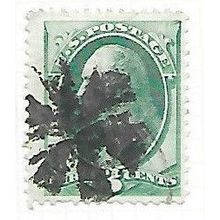 USA 1870 NATIONAL BANK NOTE 3c WASHINGTON FANCY CORK CANCEL
