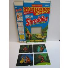 Nestle 1999 Shreddies Tarzan Cereal Box Set of 4 3d Movie Cards Never Assembled