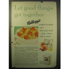 1930 Kellogg's Corn Flakes Cereal Ad - Good Things
