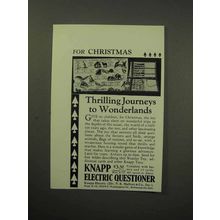 1930 Knapp Electric Questioner Game Ad - Wonderlands