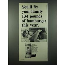 1965 Lawry's Seasoned Salt Ad - 134 Pounds of Hamburger this Year
