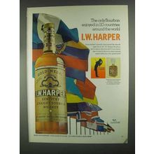 1967 I.W. Harper Bourbon Ad - Enjoyed in 110 Countries