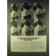 1976 Sears Tricot Underwire Ah-h Bra Ad - 32B to 42DD