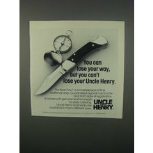 1982 Schrade Uncle Henry Bear Paw LB7 Knife Ad