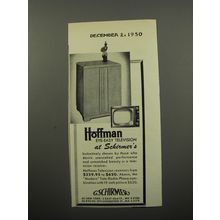 1950 G. Schirmer Modern Tele-Radio-Phono Ad - Hoffman eye-easy television