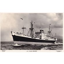 MV Clan Menzies Scottish Scotland Line Ship Plain Back Postcard Photo