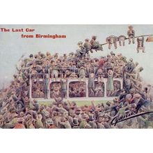 Birmingham Disaster Coach Transport Bus Comic Old Postcard