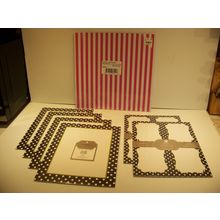 PERFECTLY POSH POLKA DOT POSTCARDS, LETTER HEAD, CANDY STRIPE PAPER