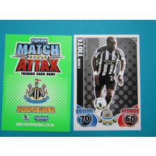 U31. Cheik Tote - Newcastle Utd - Match Attax 2010/11 Football Card EF1