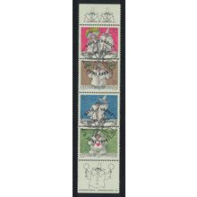 Liechtenstein Greeting Stamps. Clowns Strip of 4v 1998 CTO SG#1174-1177
