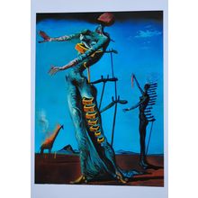 Salvador Dali - The Burning Giraffe version 2 (1) Poster Canvas Movie Film Print