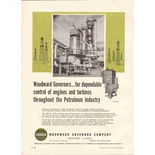 woodward governor company 1959 pump drilling engine control vintage ad