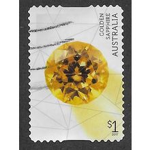 AUS 2017 $1.00 (S/A)'RARE BEAUTIES -GOLDEN SAPPHIRE' FINE USED (EBID63-873)