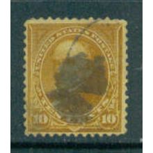 Used 283 10c Daniel Webster Barely Clears M05354