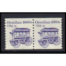 1897 1c Omnibus Fine MNH Dry Gum Pair KA9450