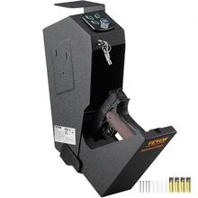 Mounted Gun Safe for Pistols, Biometric Gun Safe with Three Quick Access Way...