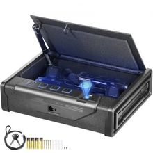 Gun Safe for Pistols, Biometric Gun Safe with Three Quick Access Ways of Fin...