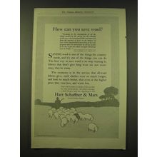 1918 Hart Schaffner & Marx Fashion Ad - How can you save wool?