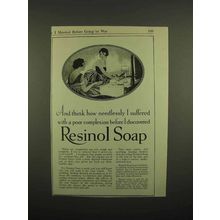1918 Resinol Soap Ad - How Needlessly I Suffered