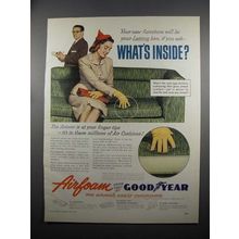 1953 Goodyear Airfoam Cushioning Ad - What's Inside