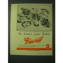 1955 Firth-Vickers Staybrite Steel Ad - To grace your table