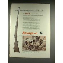 1958 Savage 110 Rifle Ad - Sportsman Ordered!
