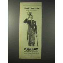 1958 Moss Bros Morning Suits Ad - It's an Occasion