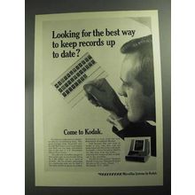 1968 Kodak 4x6 Recordak Micro-Thin Jacket Ad