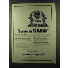 1973 Econo-Car Car Rental Ad - Save a Thurd
