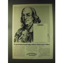 1976 Hammermill Papers Ad - Benjamin Franklin