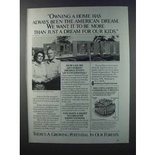 1981 American Forest Institute Ad - Owning a Home