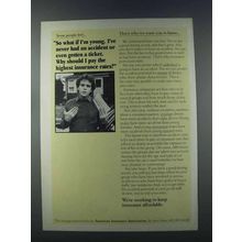 1981 American Insurance Association Ad - I'm Young