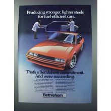 1981 Bethlehem Steel Ad - Fuel-Efficient Cars