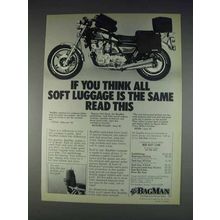 1982 BagMan Motorcycle Bags Ad - Think All The Same