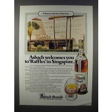 1980 Asbach Brandy Ad - Raffles in Singapore