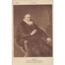 Rembrandt Portrait De Eleazer Swalmius Painting Old Antique Postcard
