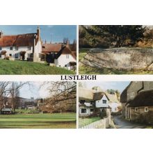 Lustleigh Cricket Pitch Devon Map Dairy Advertising Postcard
