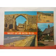 WALCOTT GAP, BACTON-ON-SEA, NORWICH, NORFOLK. used postcard by J Salmon =